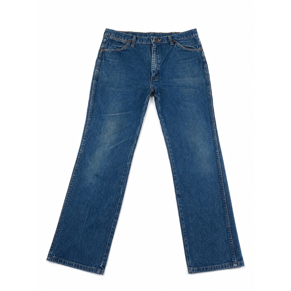 Vintage‎ Wrangler Cowboy Cut Slim Fit Jeans Blue Made in USA 35x32 Mens